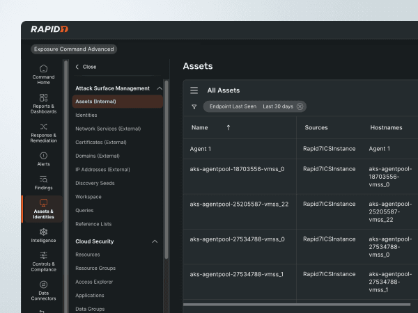 Asset Note Surface Command | Attack Surface Management | Rapid7