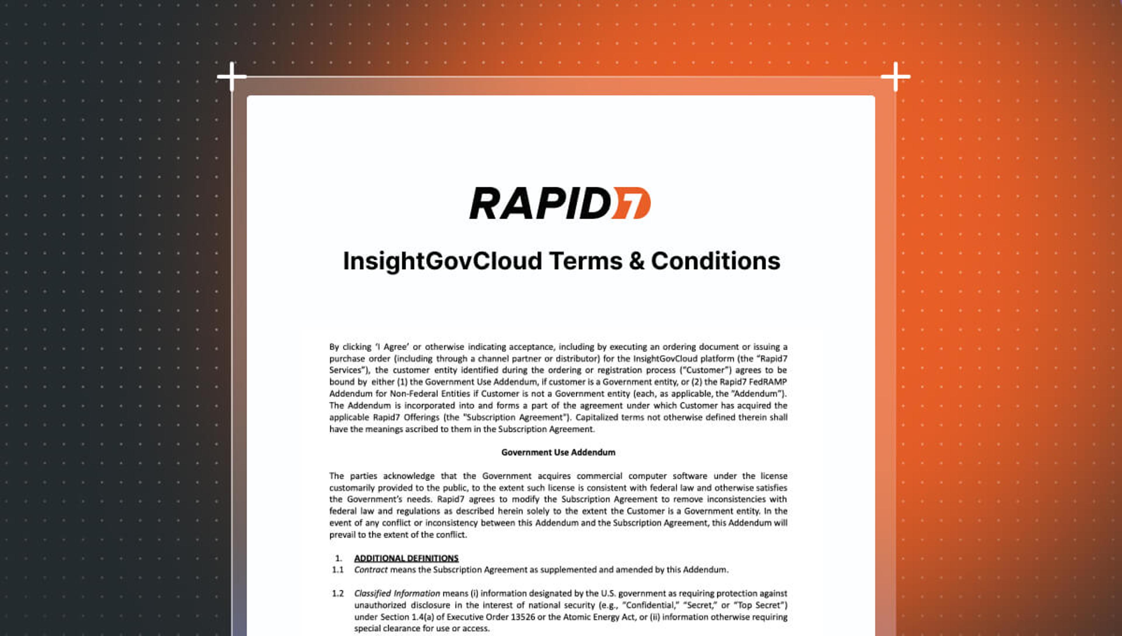 InsightGovCloud Supplemental Terms & Conditions