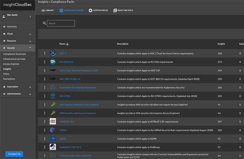 InsightCloudSec Product Screenshot