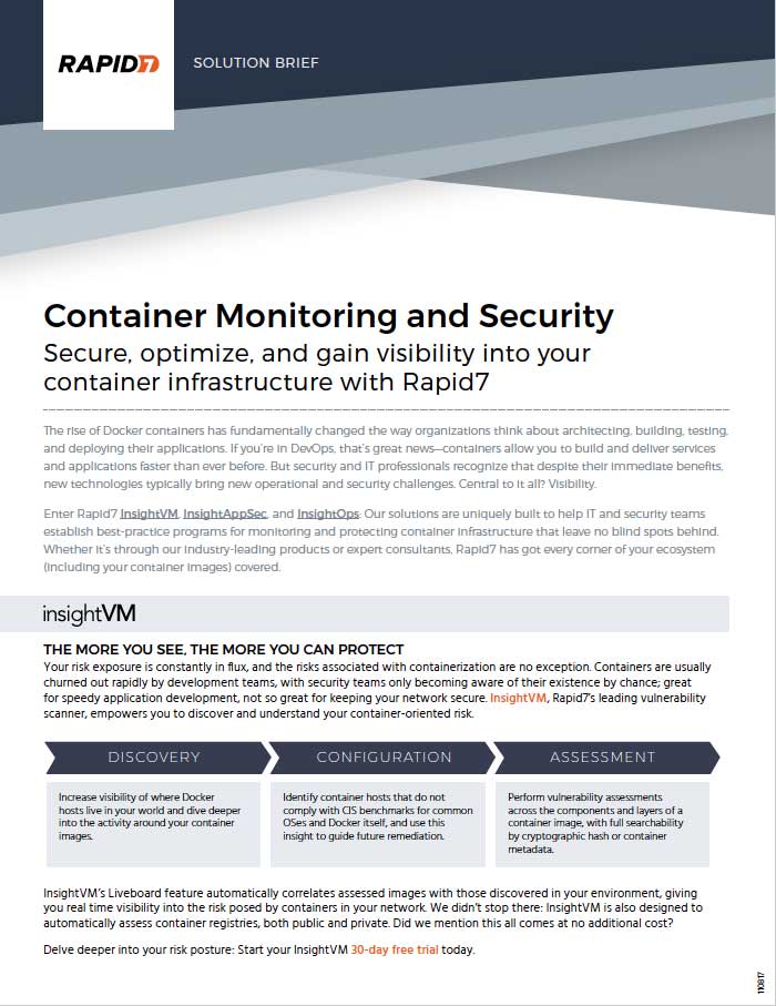 Solution Brief: Container Monitoring and Security