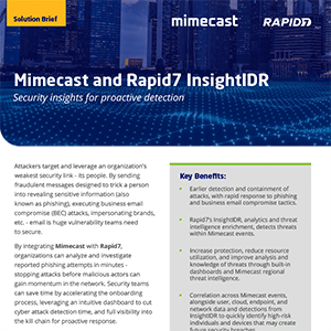 Rapid7 and Mimecast Solution Brief